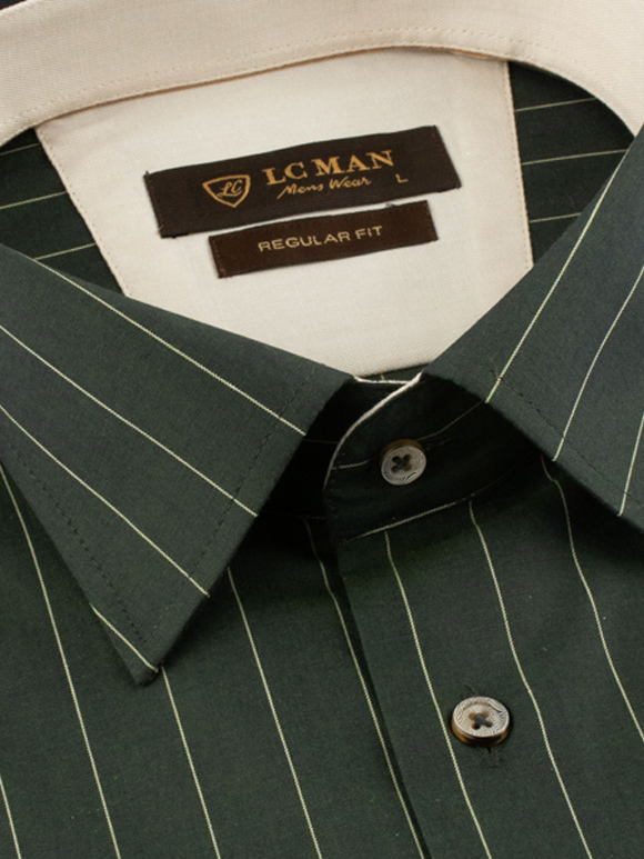 پیراهن مردانه راه راه آستین بلند ال سی من 077