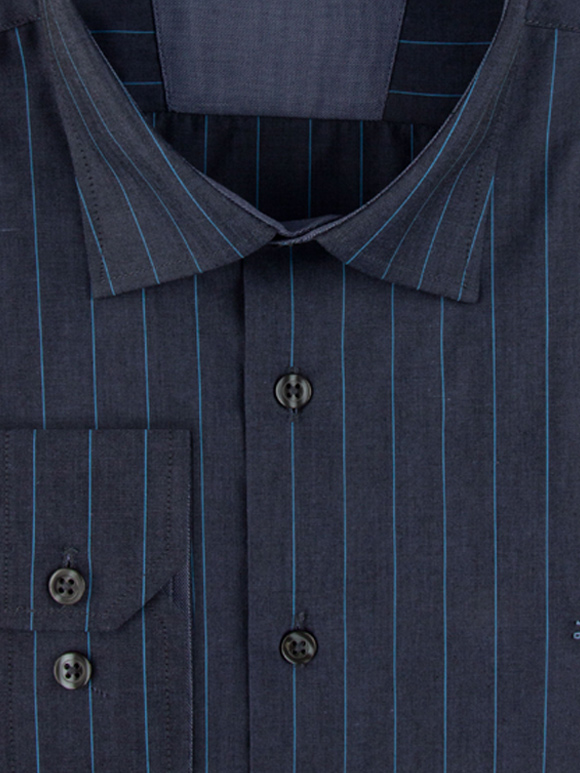 پیراهن مردانه راه راه آستین بلند ال سی من 077