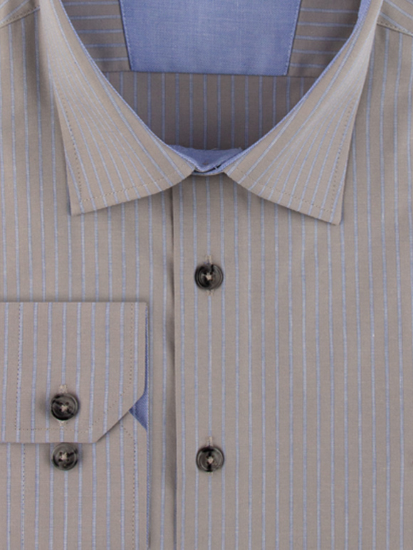 پیراهن مردانه راه راه آستین بلند ال سی من 076