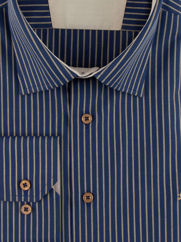 پیراهن مردانه راه راه آستین بلند ال سی من 076