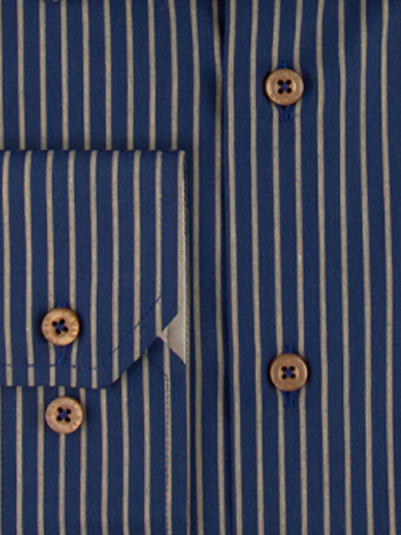 پیراهن مردانه راه راه آستین بلند ال سی من 076