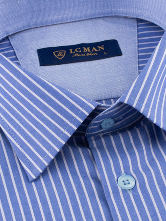 پیراهن  مردانه راه راه آستین بلند ال سی من 076