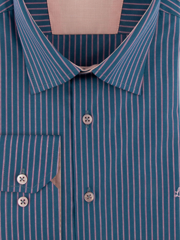 پیراهن مردانه راه راه آستین بلند ال سی من 076