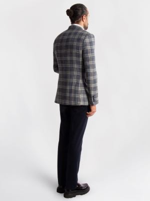 کت تک مردانه چهارخانه ال سی من 152