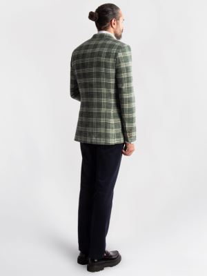 کت تک مردانه چهارخانه ال سی من 152