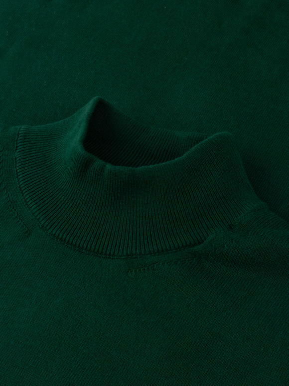 پلیور بافت یقه 5 سانت سبز مردانه