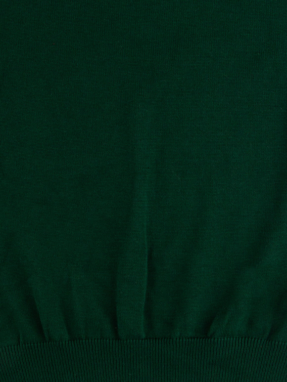 پلیور بافت یقه 5 سانت سبز مردانه