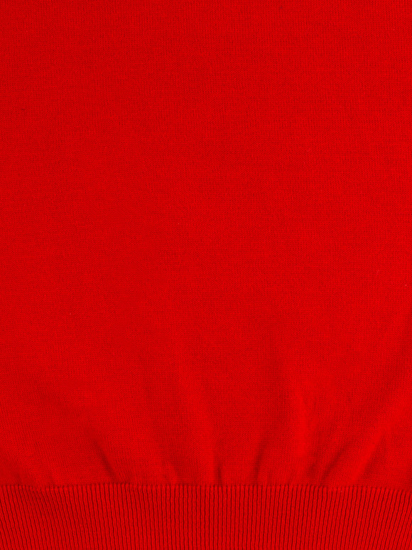 پلیور مردانه قرمز بافت یقه 5 سانت