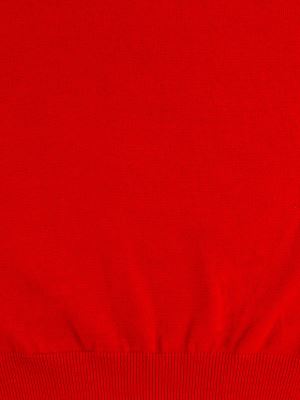 پلیور مردانه قرمز بافت یقه 5 سانت