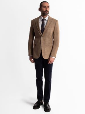 کت تک مردانه قهوه ای ال سی من 104