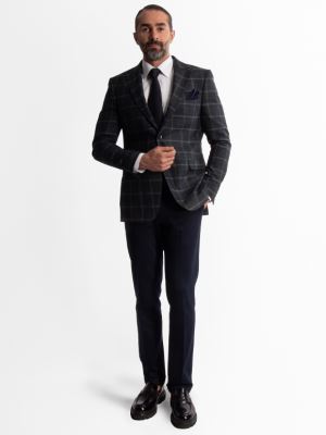 کت تک مردانه چهارخانه ال سی من 153