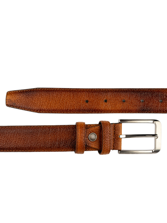 کمربند چرم مردانه زبانه دار ال سی من