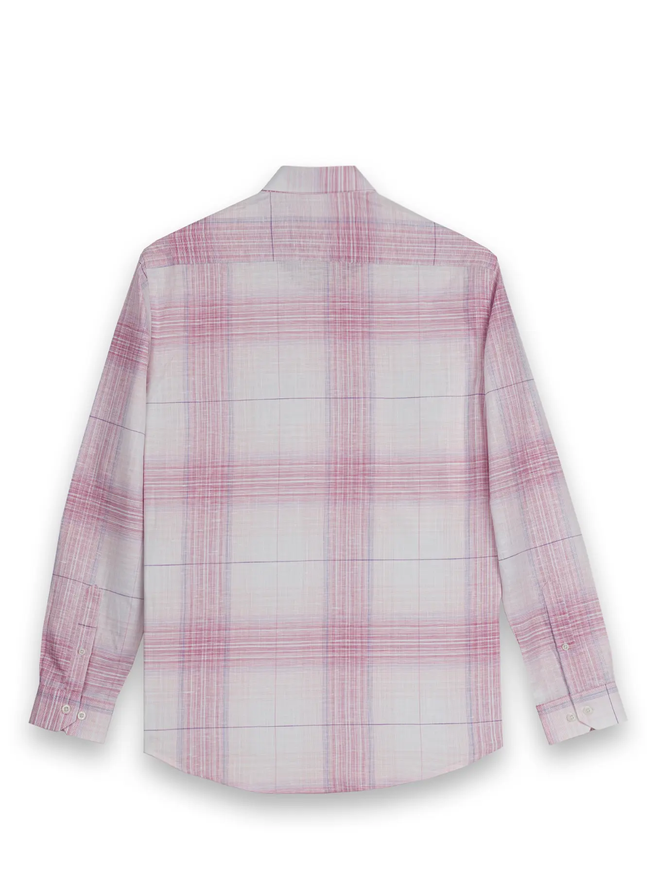 پیراهن صورتی چهارخانه آستین بلند ال سی من 1