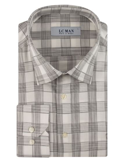 پیراهن مردانه چهارخانه آستین بلند ال سی من 095