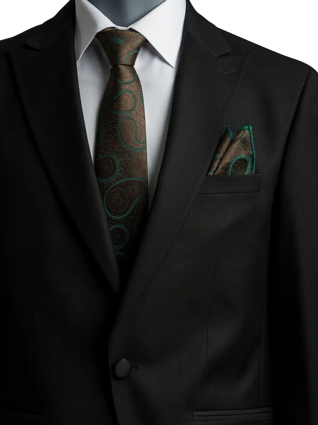 کراوات طرح بوته جقه ای قهوه ای ال سی من