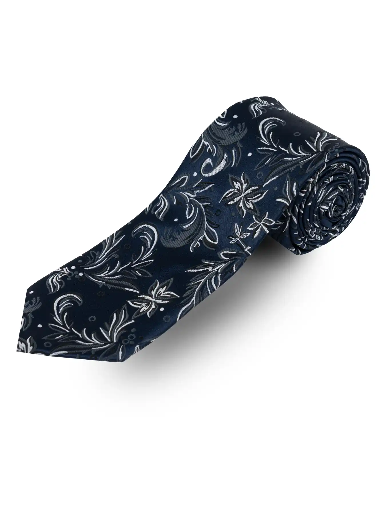 کروات سرمه ای تیره طرح دار ال سی من