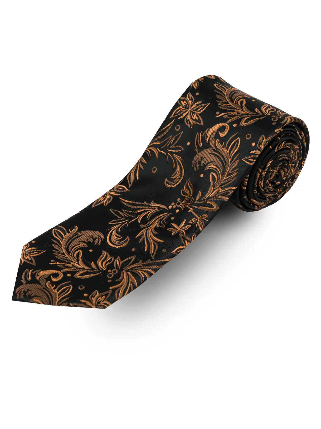 کروات قهوه ای طرح دار ال سی من