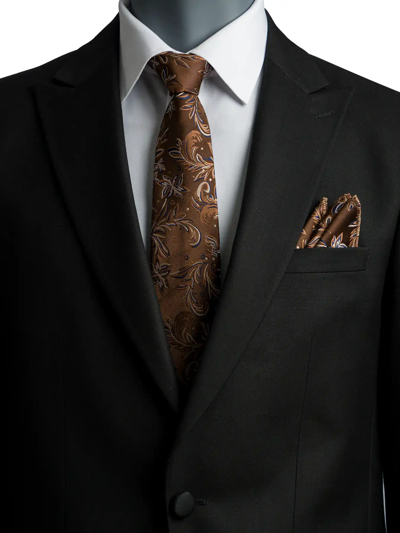 کروات قهوه ای طرح دار ال سی من 1