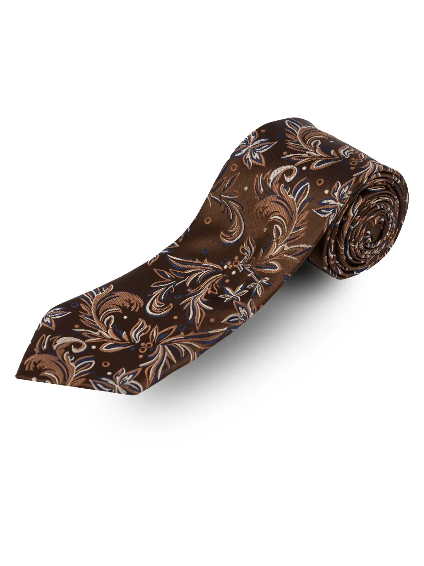 کروات قهوه ای طرح دار ال سی من 1
