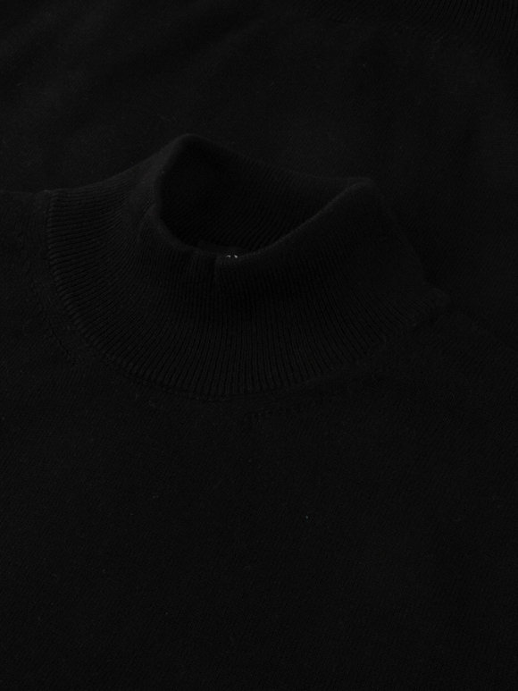 پلیور مردانه  مشکی بافت یقه 5 سانت