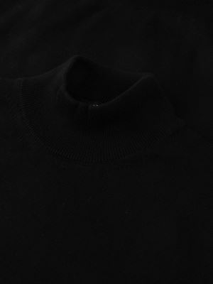 پلیور مردانه  مشکی بافت یقه 5 سانت