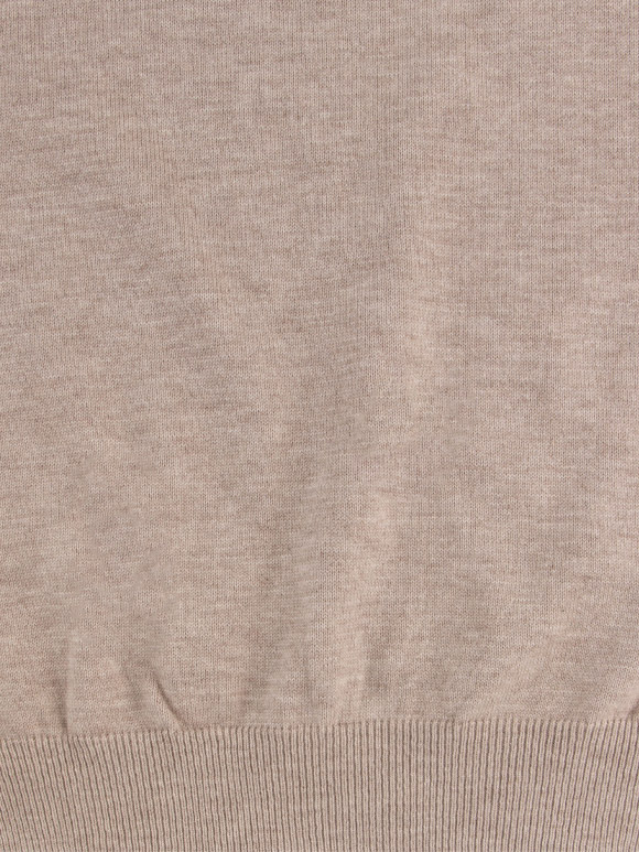 پلیور بافت مردانه کرم یقه اسکی