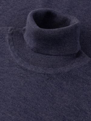 پلیور بافت مردانه سرمه ای یقه اسکی