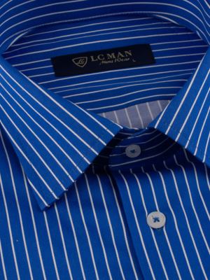 پیراهن مردانه راه راه آستین بلند  ال سی من 098