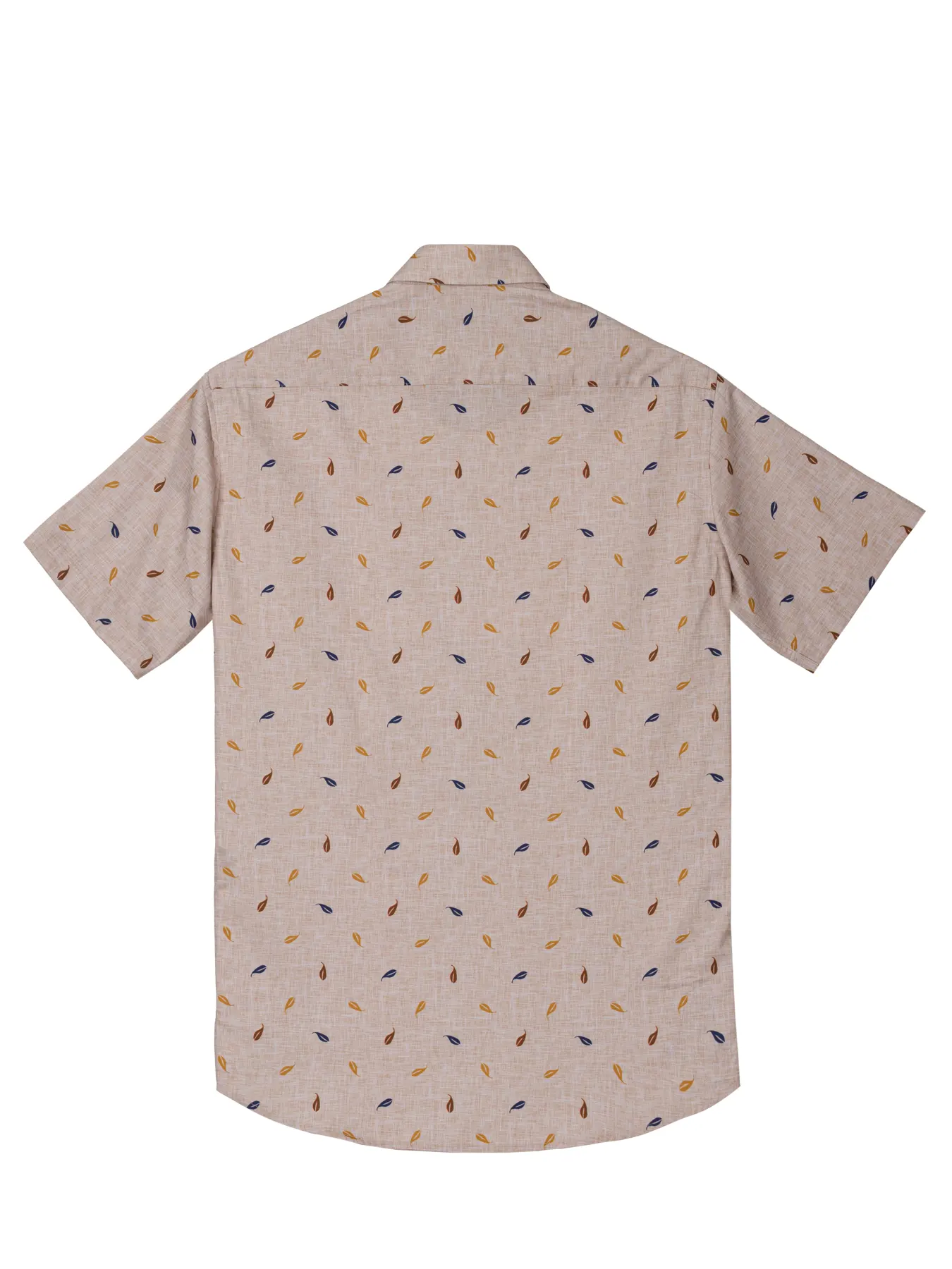 پیراهن کرم طرح دار آستین کوتاه ال سی من 