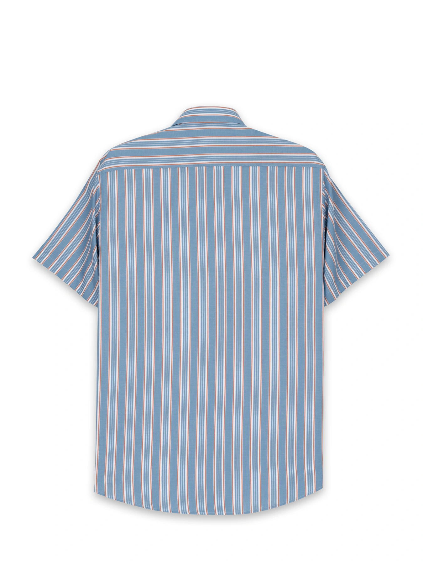 پیراهن آستین کوتاه راه راه آبی ال سی من 90