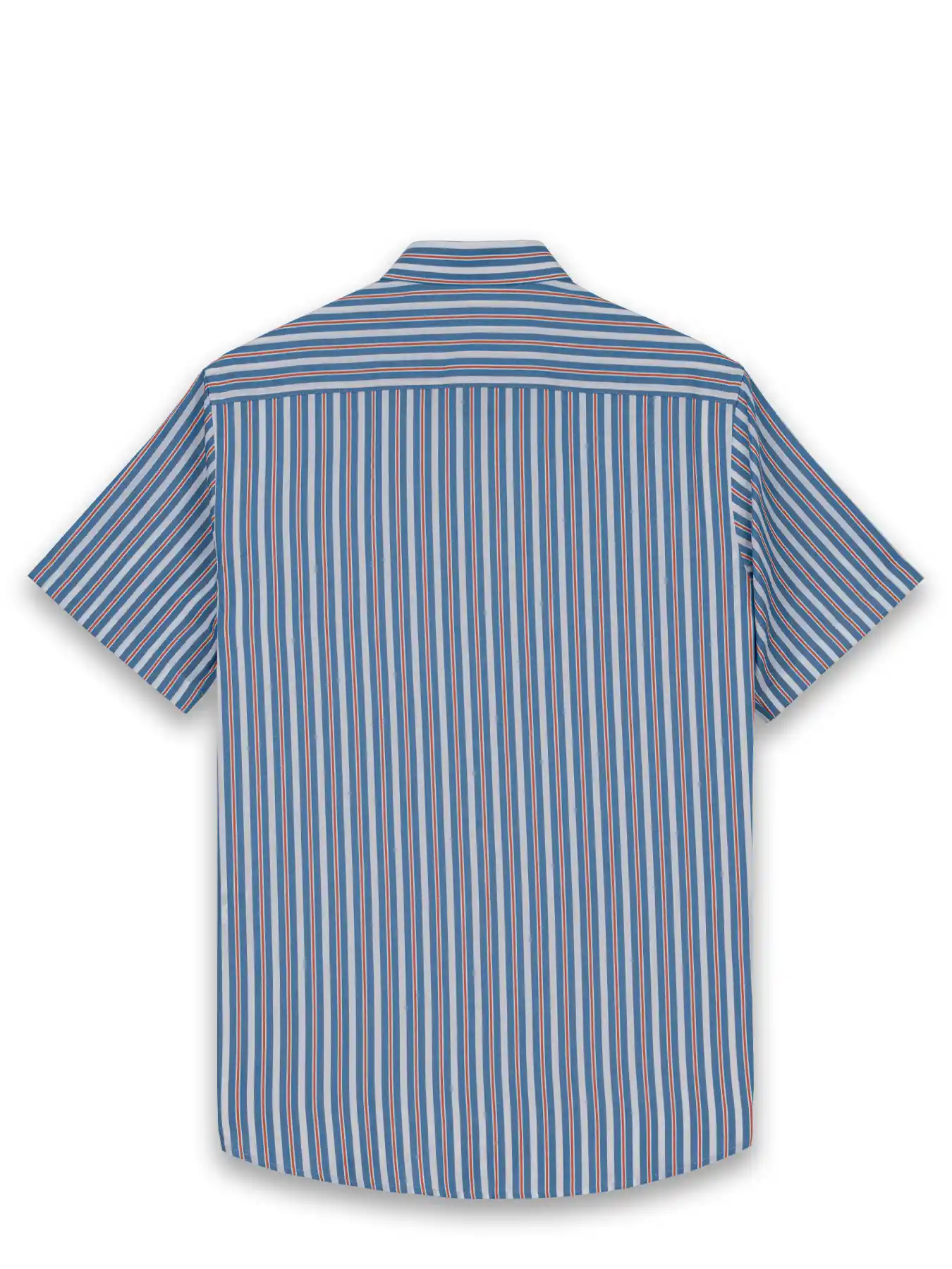 پیراهن آستین کوتاه آبی راه راه ال سی من 14