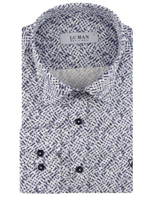 پیراهن مردانه طرح دار آستین بلند ال سی من 108