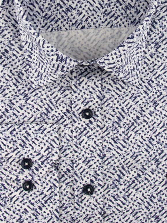 پیراهن مردانه طرح دار آستین بلند ال سی من 108