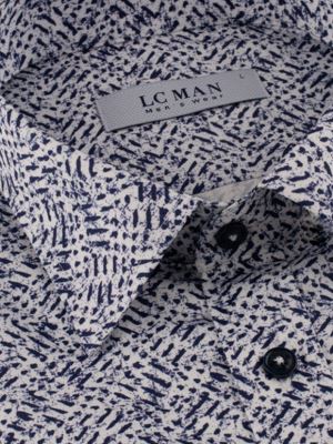 پیراهن مردانه طرح دار آستین بلند ال سی من 108