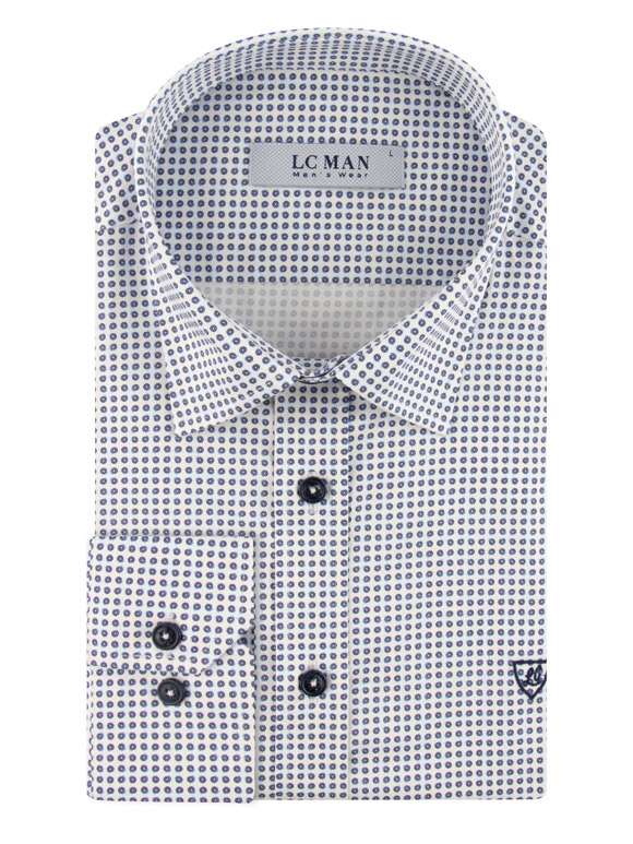 پیراهن مردانه طرح دار آستین بلند ال سی من 109