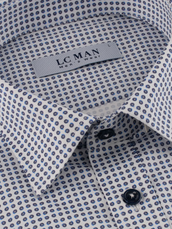 پیراهن مردانه طرح دار آستین بلند ال سی من 109