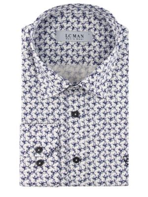 پیراهن مردانه طرح دار آستین بلند ال سی من 110