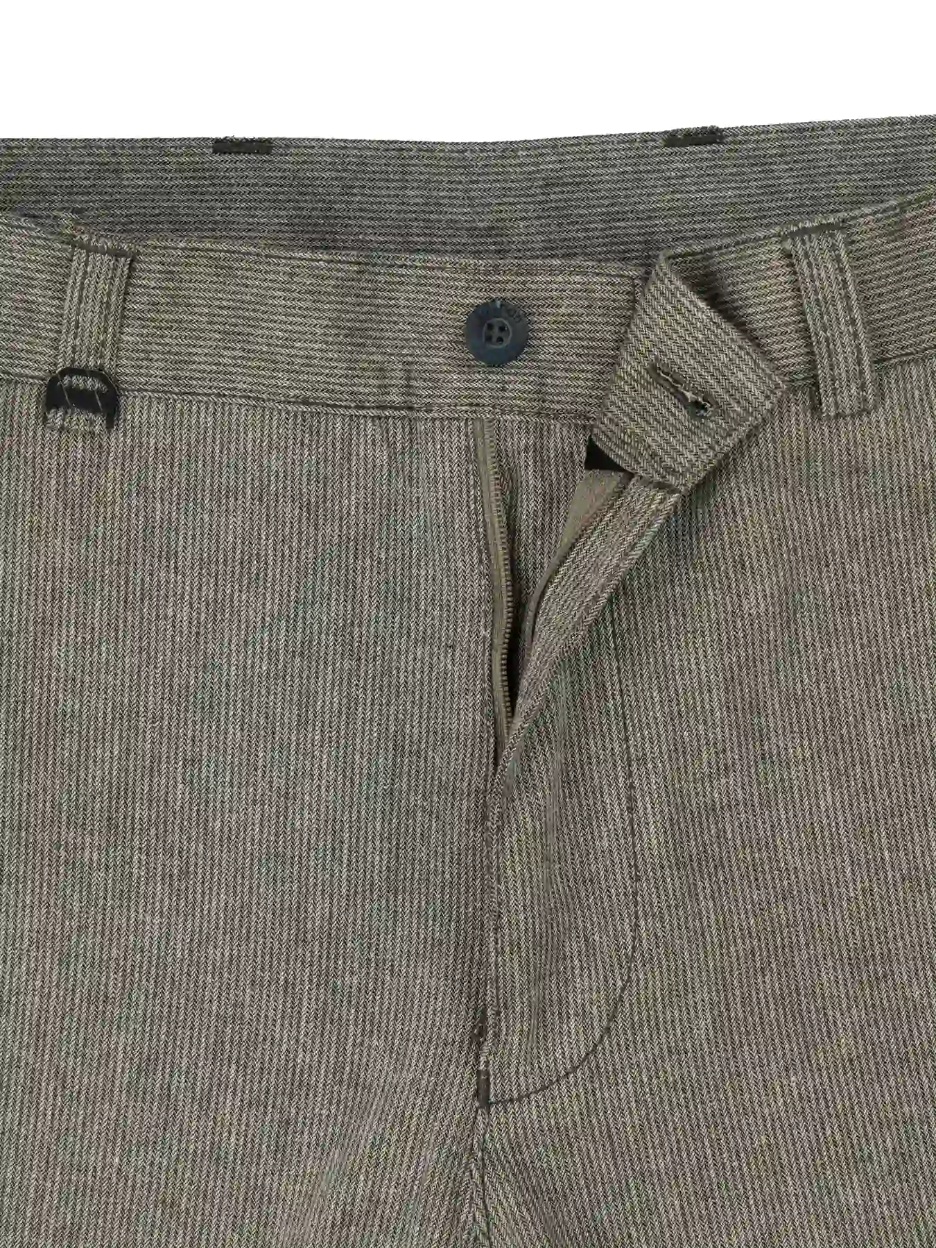 شلوار کتان سبز زیتونی ال سی من