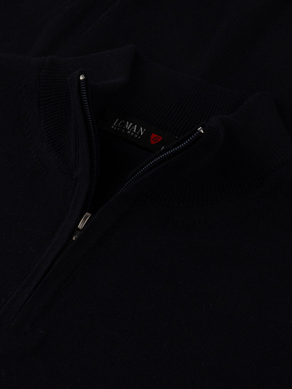 پلیور بافت مردانه یقه نیم زیپ