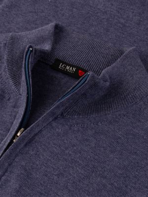 پلیور بافت مردانه یقه نیم زیپ