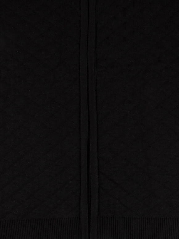 سویشرت تمام زیپ مردانه طرح لوزی دوزی