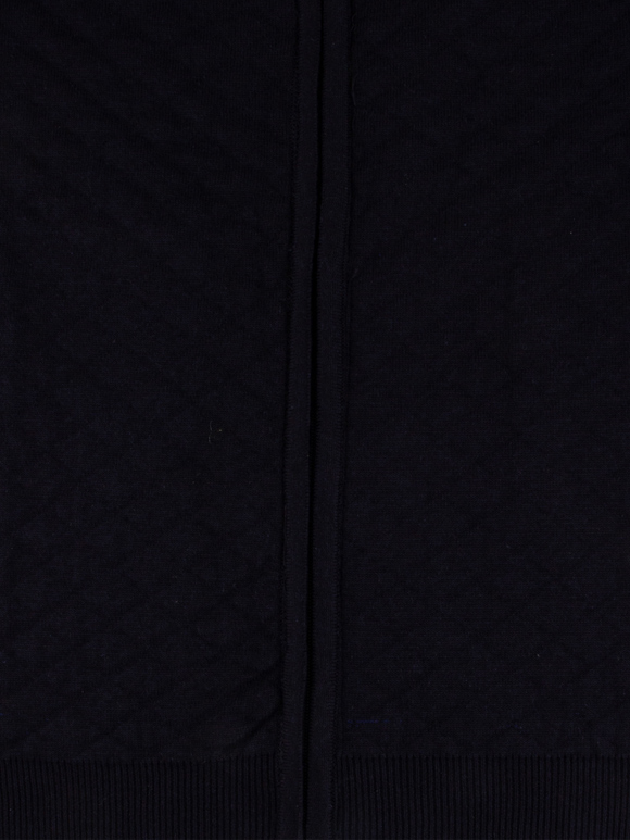 سویشرت سرمه ای تمام زیپ طرح لوزی 