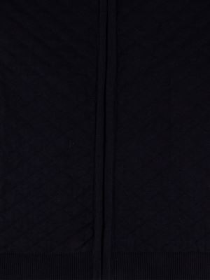 سویشرت سرمه ای تمام زیپ طرح لوزی 