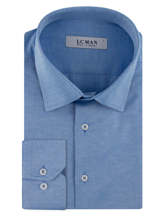 پیراهن مردانه آبی آستین بلند ال سی من 119