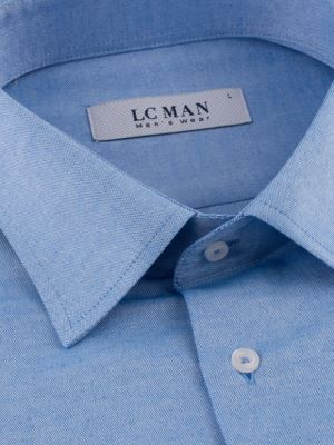 پیراهن مردانه آبی آستین بلند ال سی من 119