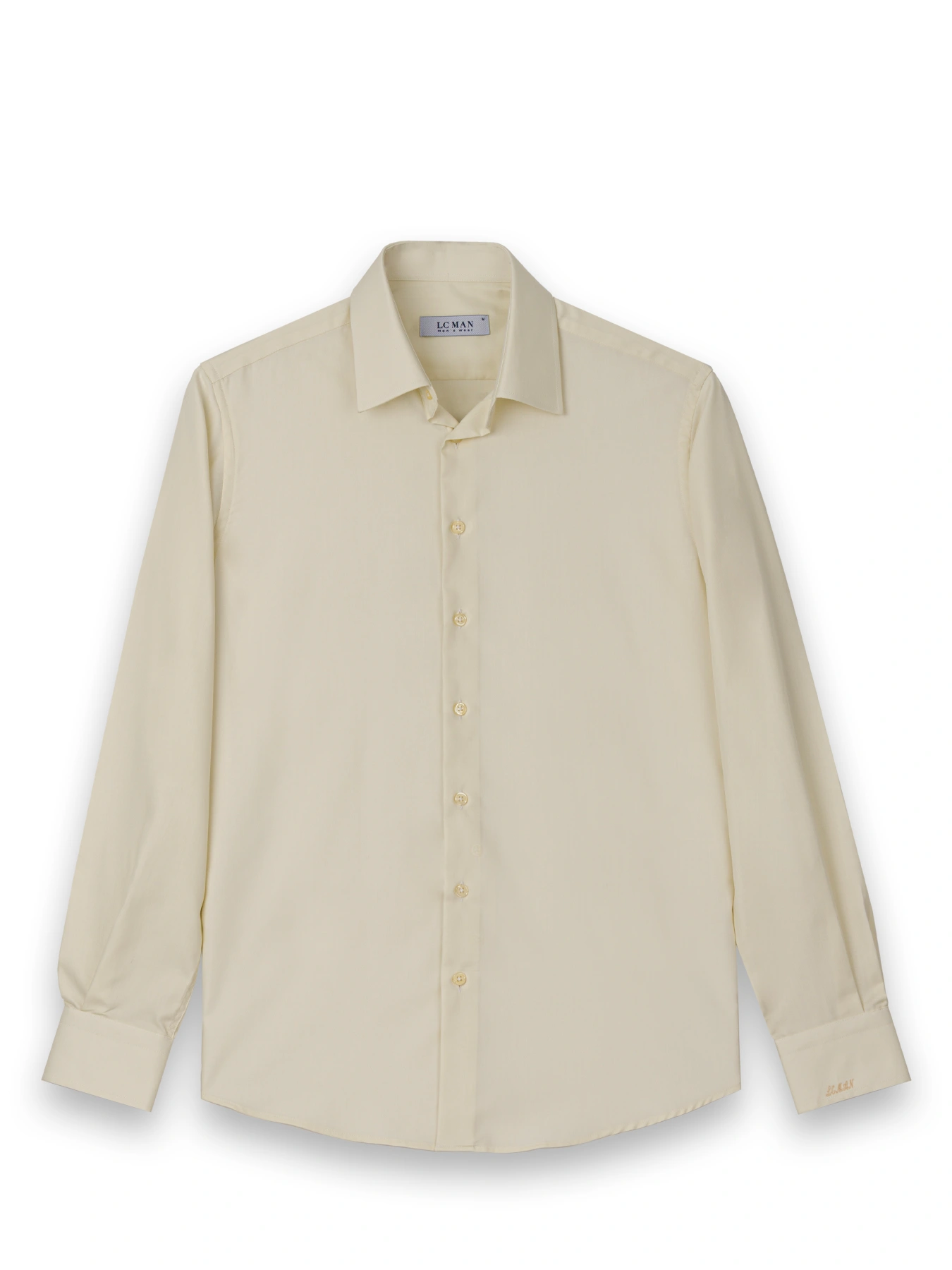 پیراهن شیری آستین بلند ال سی من 