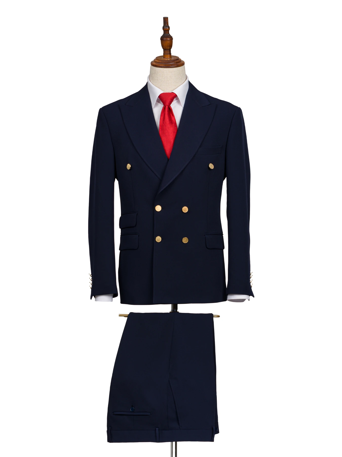 کت و شوار دبل برست سرمه ای ال سی من