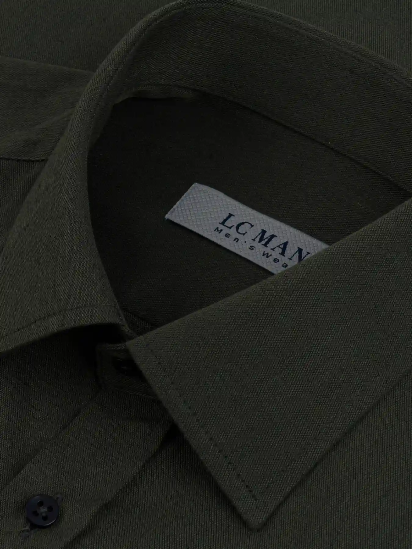 پیراهن سبز ساده آستین بلند ال سی من 5