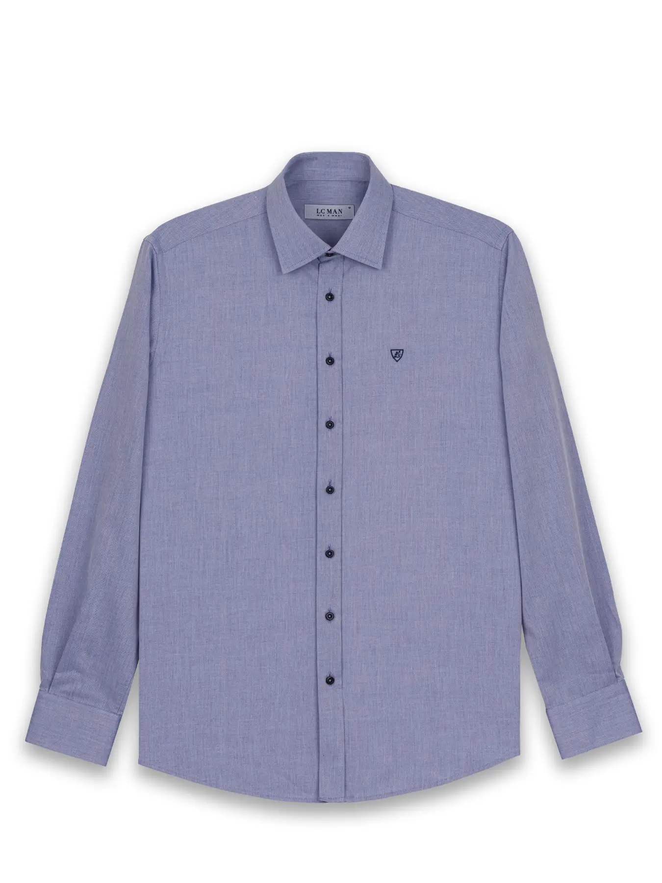 پیراهن آستین بلند مردانه آبی ال سی من 4