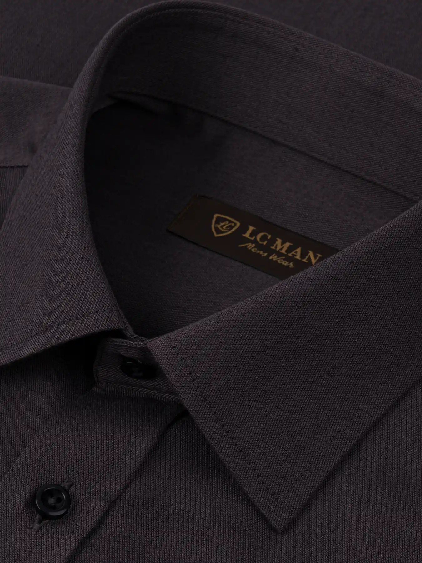 پیراهن زغالی آستین بلند ال سی من 